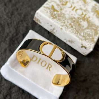 Dior 30 Montaigne CD Open Bracelet Black 2025 (YF-250618104)