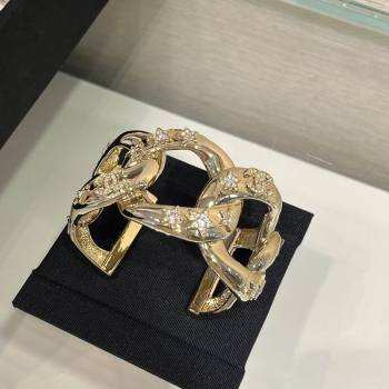 Chanel Cuff Chain Bracelet with Strass Star Gold 2025 0618 (YF-250618064)