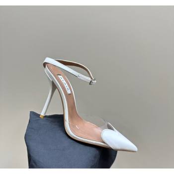 Alaia Le Cœur Heart Pumps 10.5cm in PVC and Patent Leather White 2024 0531 (MD-240531055)