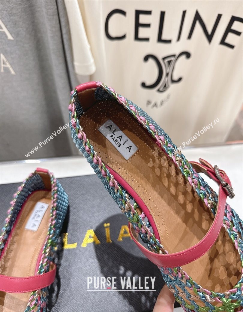 Alaia Woven Ballet Flats Purple/Multicolor 2025 AL070902 (syt-250827085)