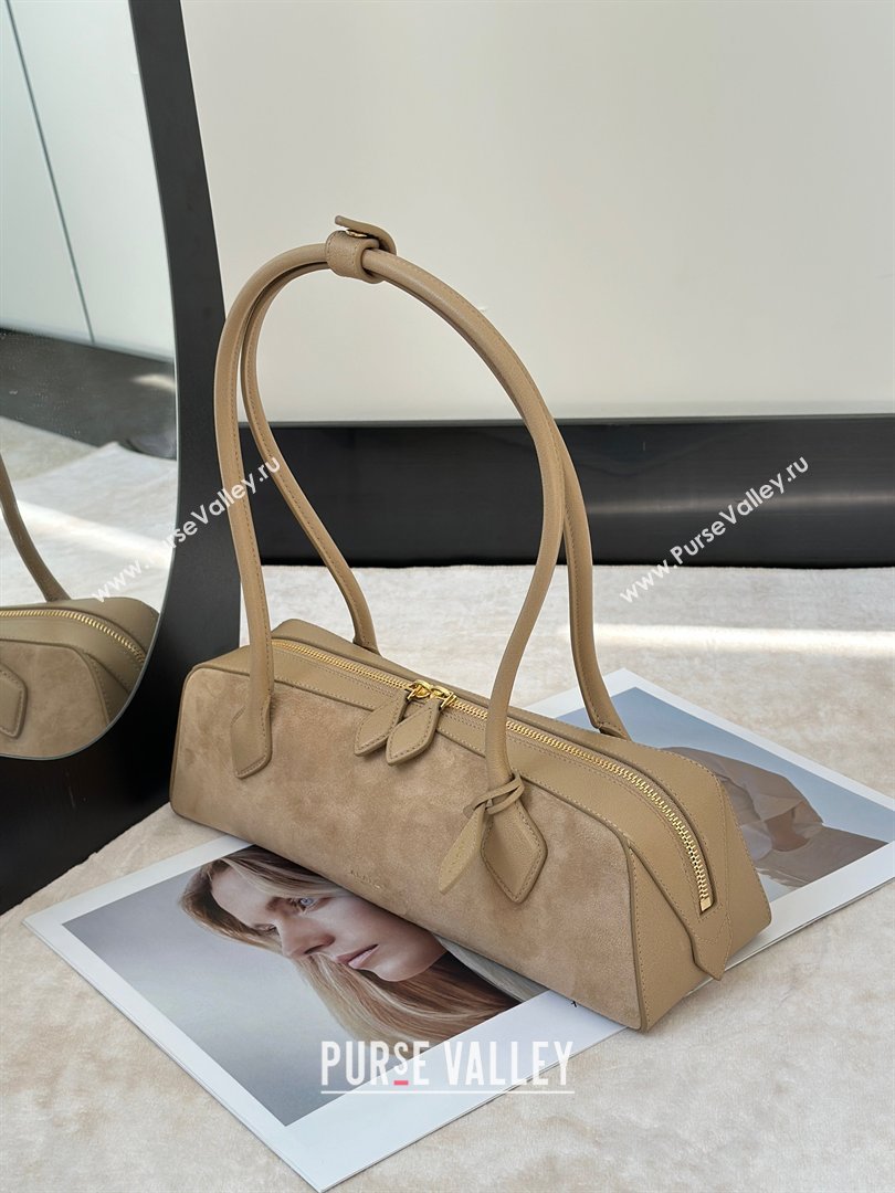 Alaia Le Tecket Medium Long Shoulder bag in Suede Beige 2026 8815M (CL-260409123)