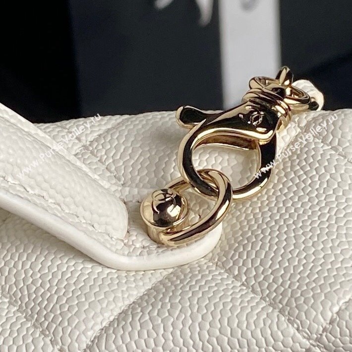 Chanel Grained Calfskin Long Vanity Case bag with Chain AP4407 White 2024 (yezi-241206032)