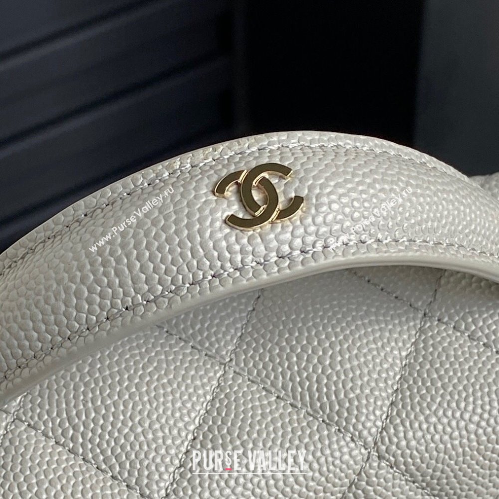 Chanel Grained Calfskin Long Vanity Case bag with Chain AP4407 Light Grey 2024 (yezi-241206031)