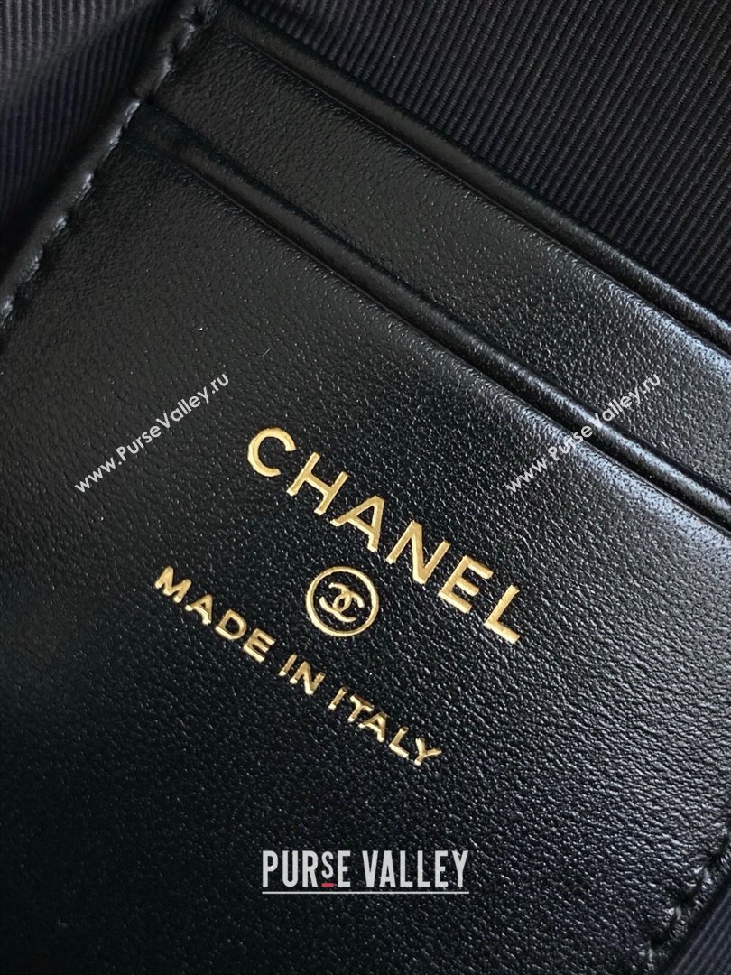 Chanel Suede Lambskin Clutch with Chain Black/Brown 2025 AP4742 (yezi-250812073)