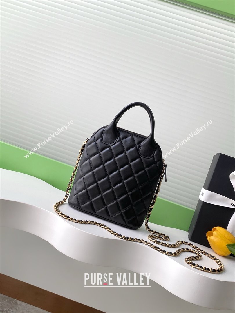 Chanel Suede Lambskin Clutch with Chain Black/Brown 2025 AP4742 (yezi-250812073)