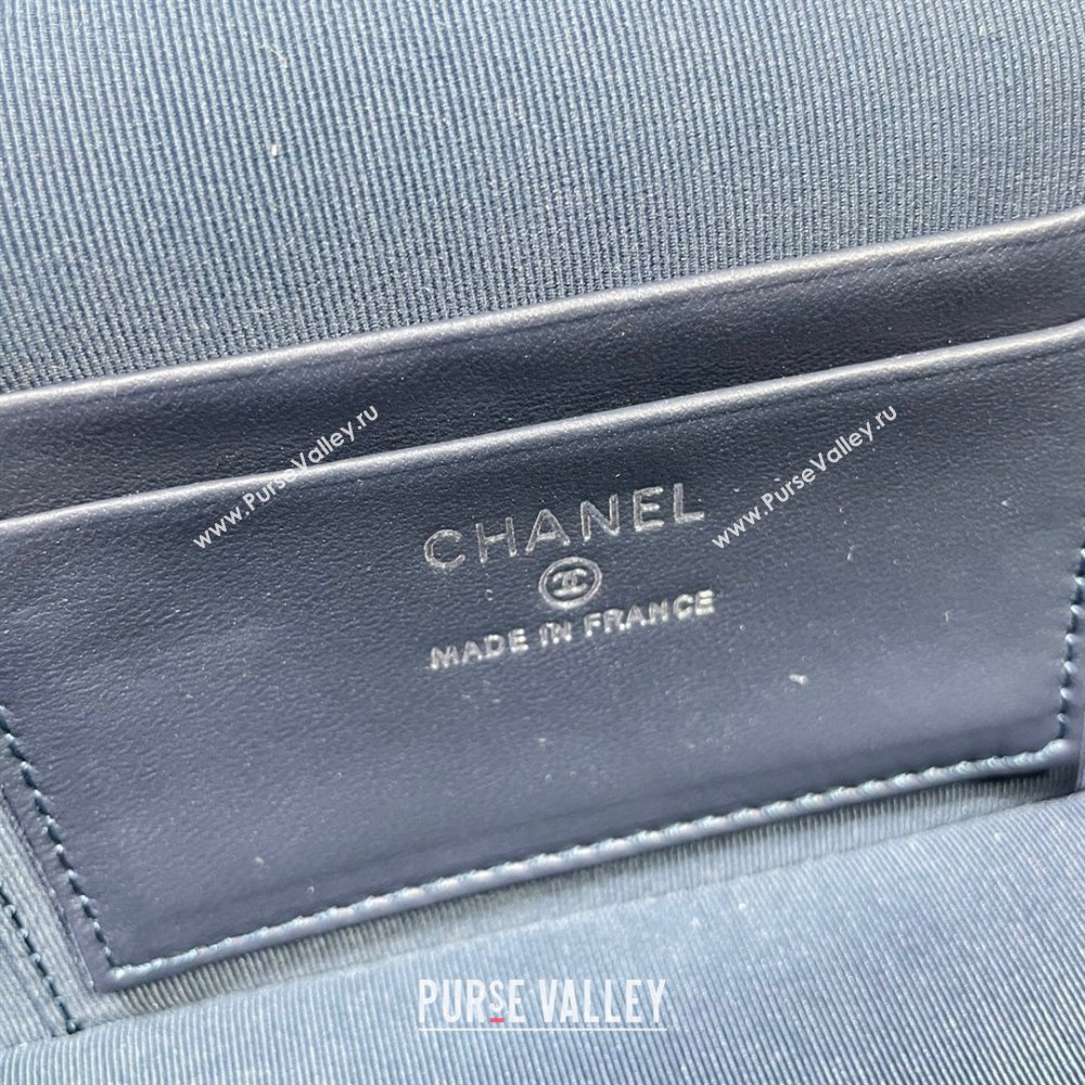 Chanel Shiny Grained Calfskin Vanity with Chain and Star Dark Blue 2025 AP4854 (yezi-250813042)