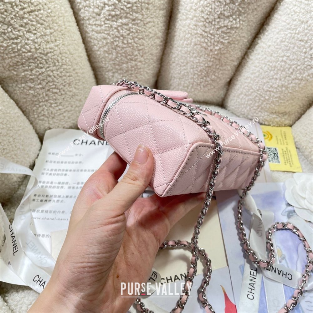 Chanel Shiny Grained Calfskin Vanity with Chain and Star Light Pink 2025 AP4854 (yezi-250813043)