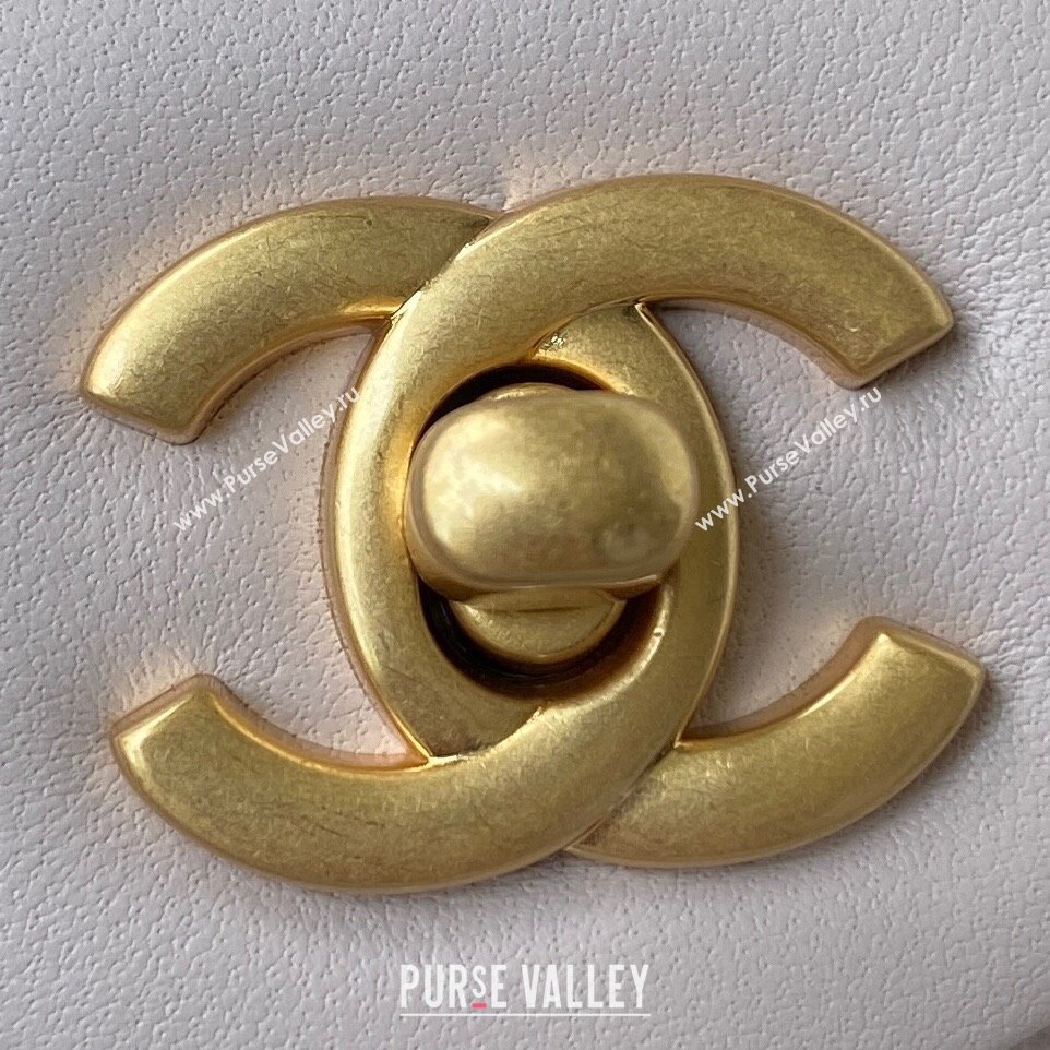 Chanel Lambskin Small Flap Bag with Gold-Tone Metal Ball AS1787 Pale Pink 2024 (yezi-240517117)