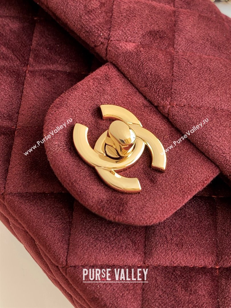 Chanel Velvet Mini Flap Bag with Strass Ball Dark Brown 2025 AS1787 (yezi-251010043)