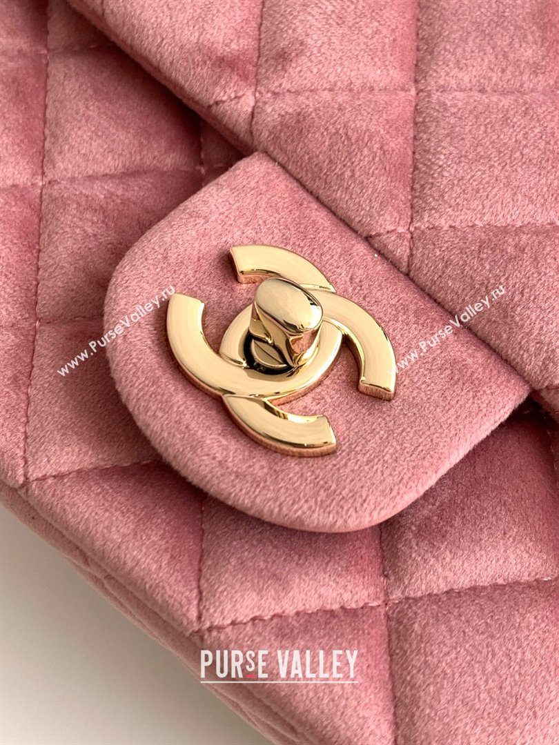Chanel Velvet Mini Flap Bag with Strass Ball Light Pink 2025 AS1787 (yezi-251010041)