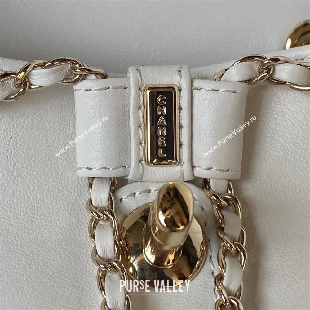 Chanel Lambskin Small Backpack Bag AS3787 White 2025 (yezi-250111077)