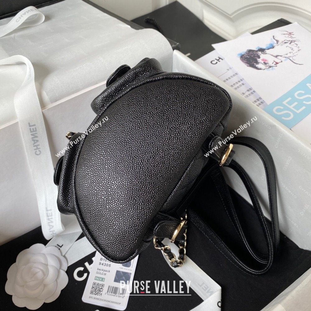 Chanel Grained Calfskin Small Backpack Bag AS3787 Black 2025 (yezi-250111075)