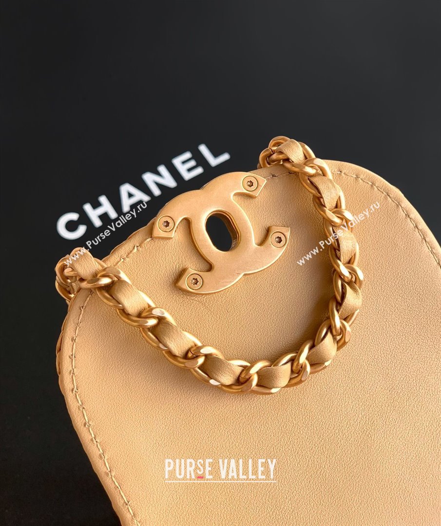 Chanel Straw-Like Mini Kelly Shopping Bag AS4416 Khaki 2025 0811 (yezi-2508110085)