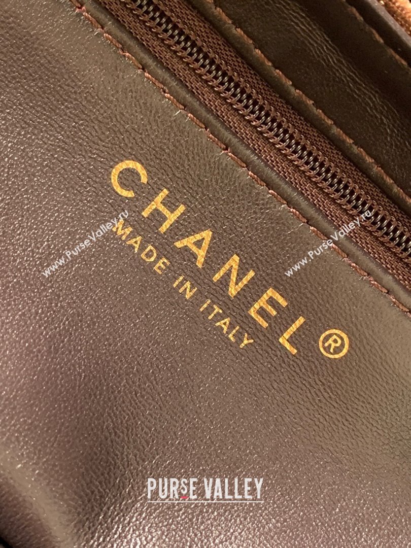 Chanel Velvet Mini Kelly Shopping Bag AS4416 Dark Brown 2025 1010 (yezi-251010104)