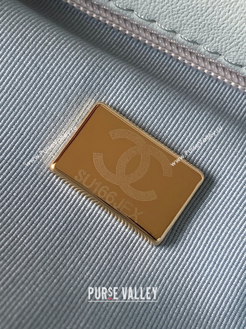 Chanel Velvet Mini Kelly Shopping Bag AS4416 Light Blue 2025 1010 (yezi-251010105)