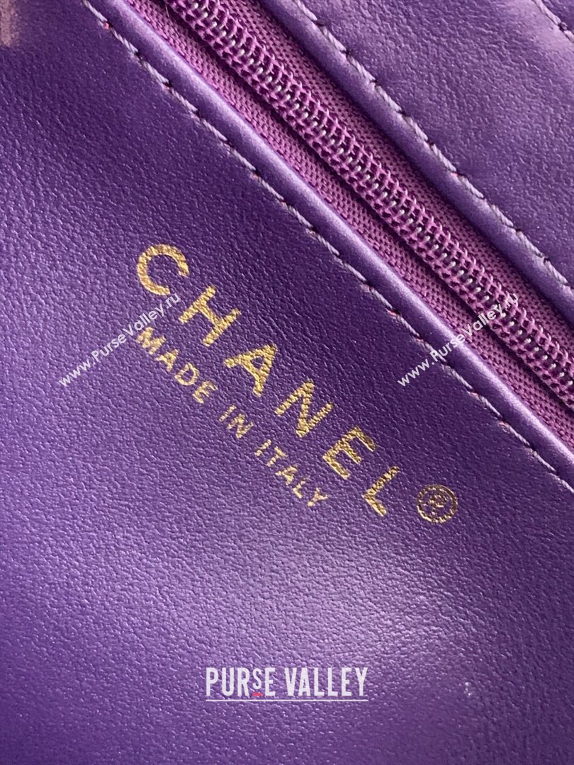 Chanel Velvet Mini Kelly Shopping Bag AS4416 Purple 2025 1010 (yezi-251010106)