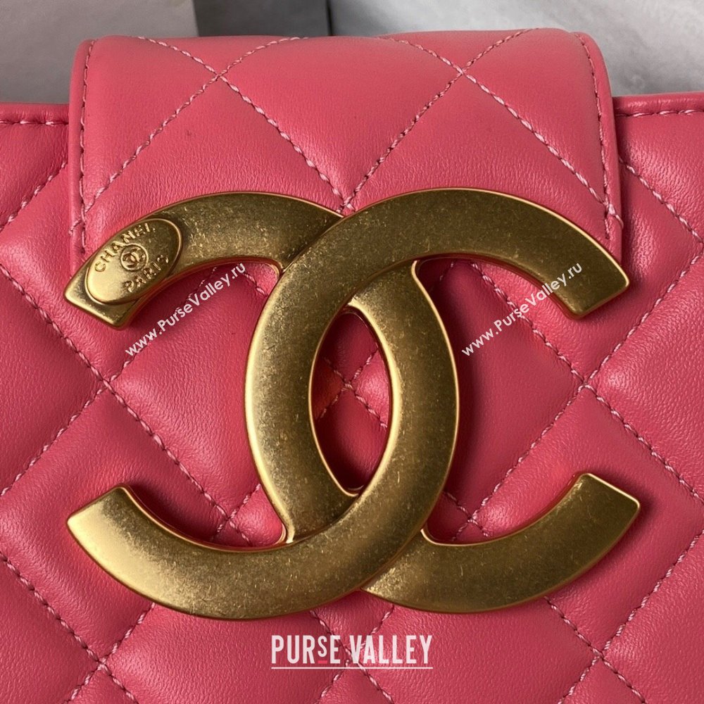 Chanel Bucket Lambskin Bag AS4596 Pink 2023 (yezi-231127031)