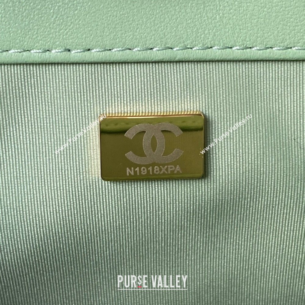 Chanel Baguette Lambskin Bag AS4611 Light Green 2023 (yezi-231127026)