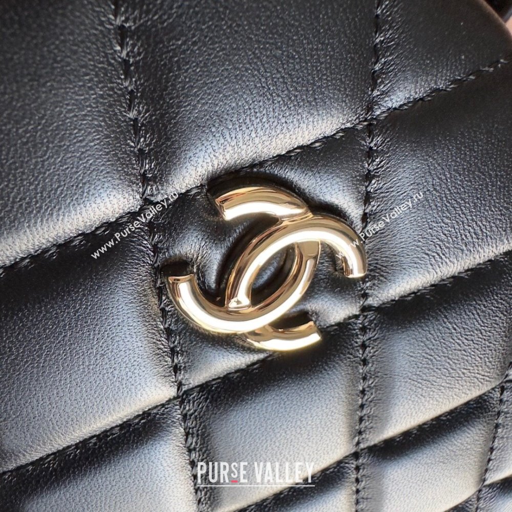 Chanel Quilted Lambskin Small Box Bag Black 2024 AS5167 (yezi-241107002)