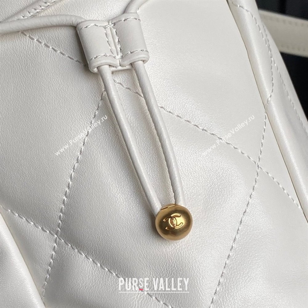 Chanel Shiny Lambskin Shopping Bag AS5315 White 2025 (xiang-250213036)