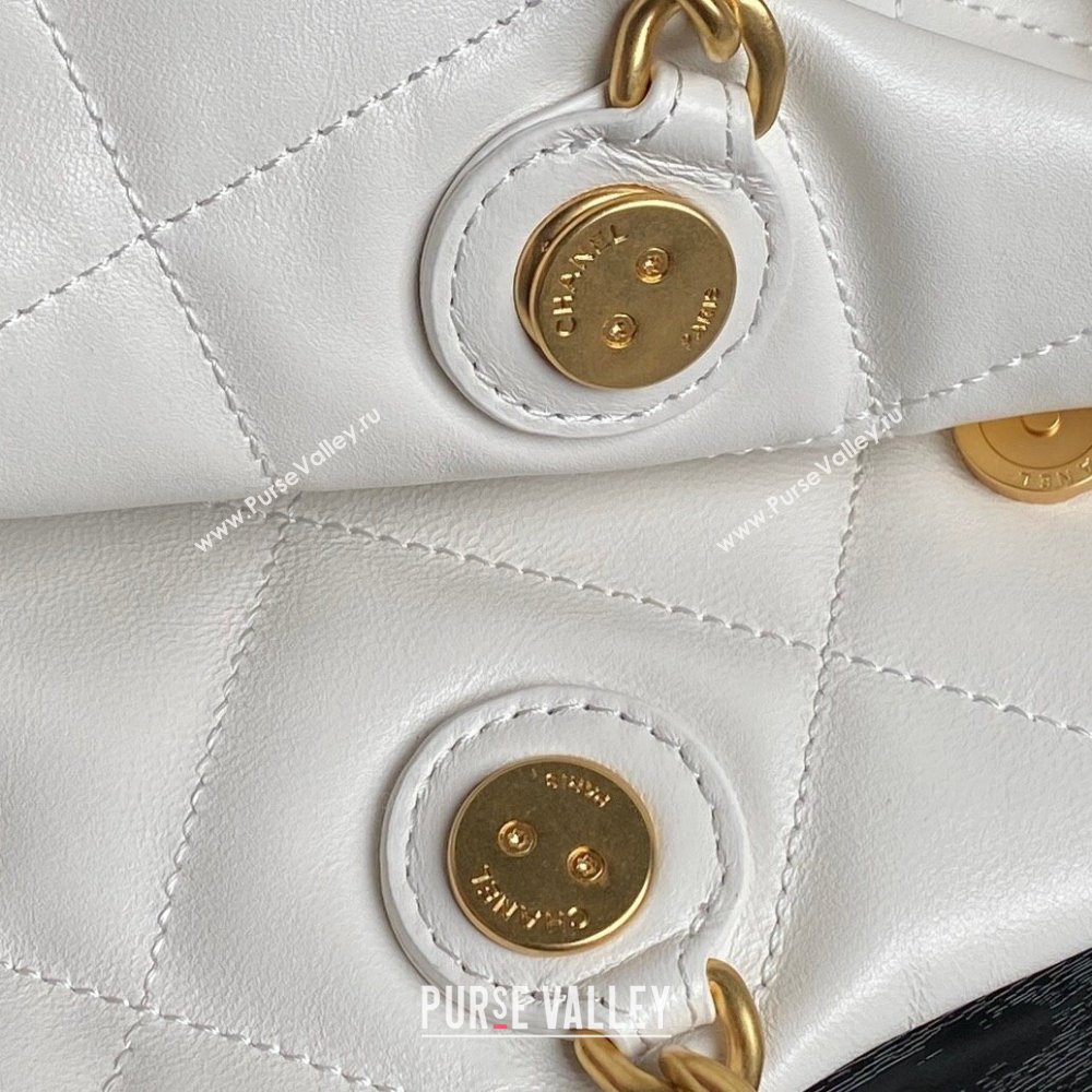 Chanel Shiny Lambskin Shopping Bag AS5315 White 2025 (xiang-250213036)