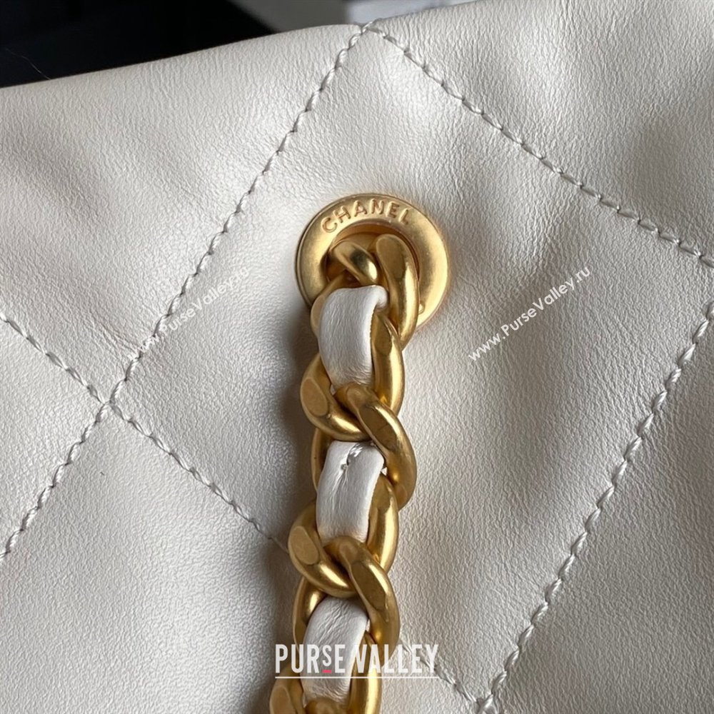 Chanel Shiny Lambskin Shopping Bag AS5315 White 2025 (xiang-250213036)