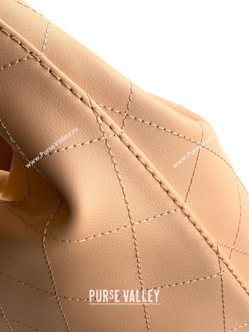 Chanel Calfskin Leather Hobo Handbag Khaki 2025 AS5976 (yezi-251127097)