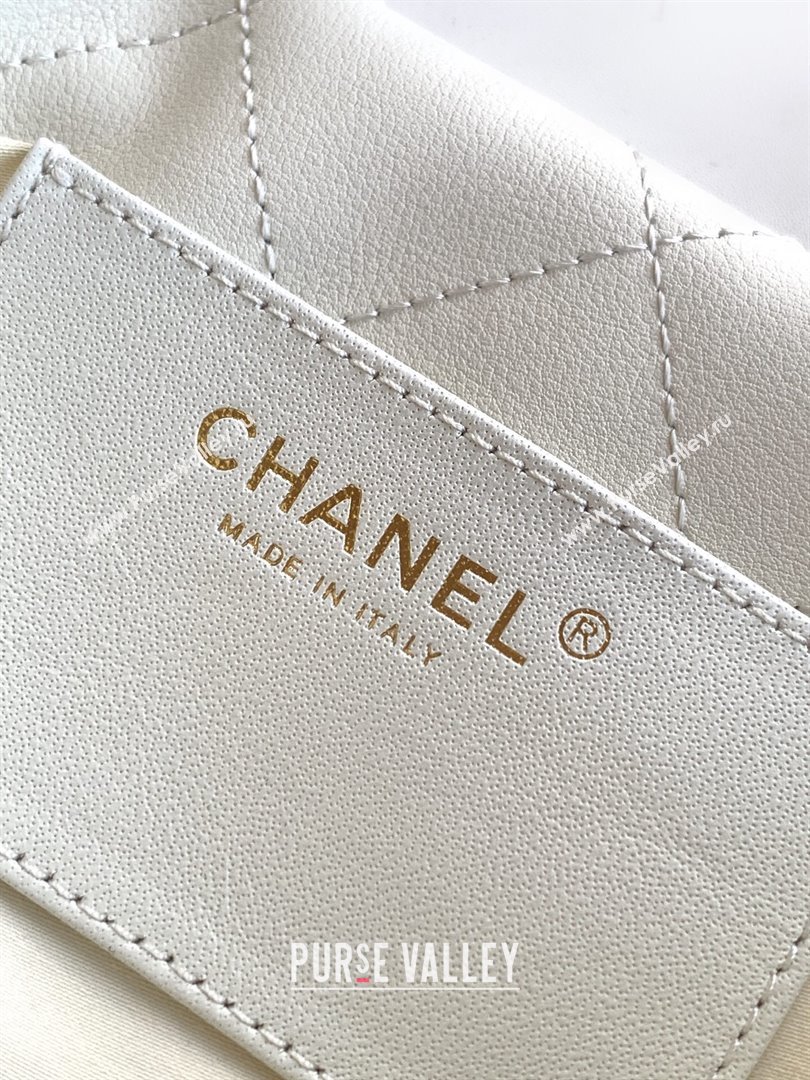 Chanel Calfskin Leather Hobo Handbag White 2025 AS5976 (yezi-251127098)