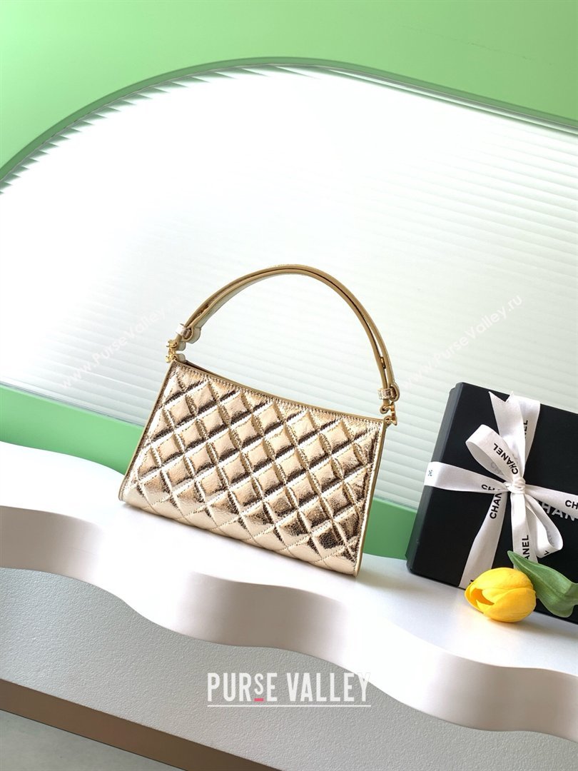 Chanel Lambskin Leather Hobo Bag Gold 2026 AS6045 (yezi-260204022)