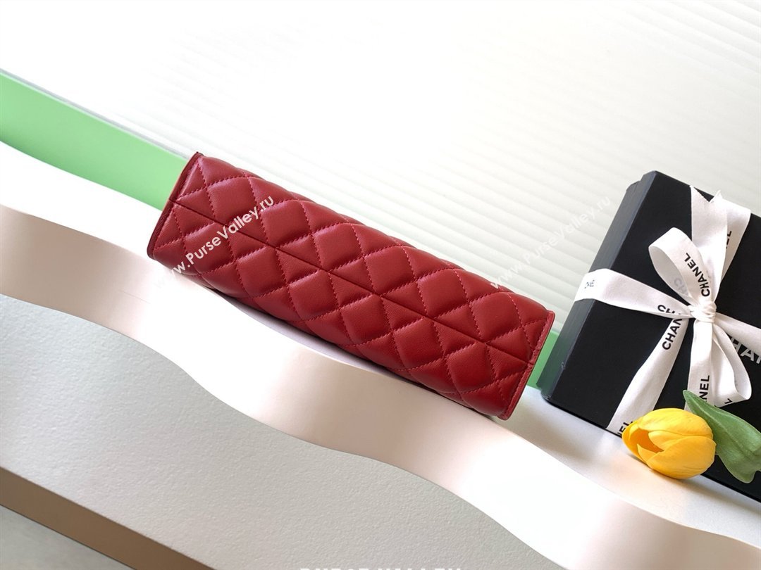 Chanel Lambskin Leather Hobo Bag Red 2026 AS6045 (yezi-260204021)