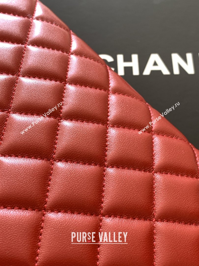 Chanel Lambskin Leather Hobo Bag Red 2026 AS6045 (yezi-260204021)