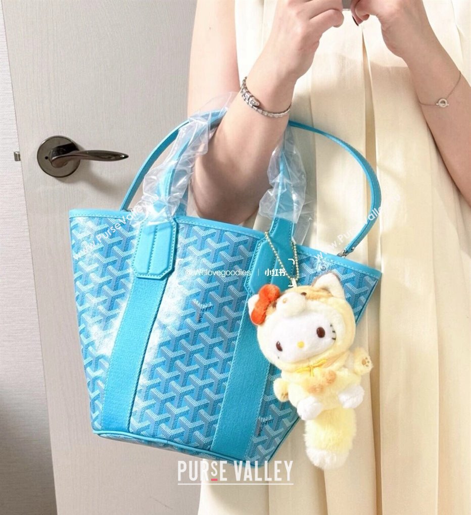 Goyard Belharra Tote bag Turquoise Blue 2024 8111 (ZHANG-240221011)