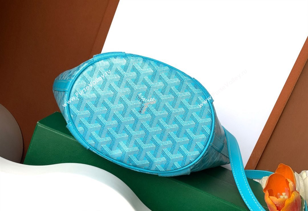 Goyard Belharra Tote bag Turquoise Blue 2024 8111 (ZHANG-240221011)