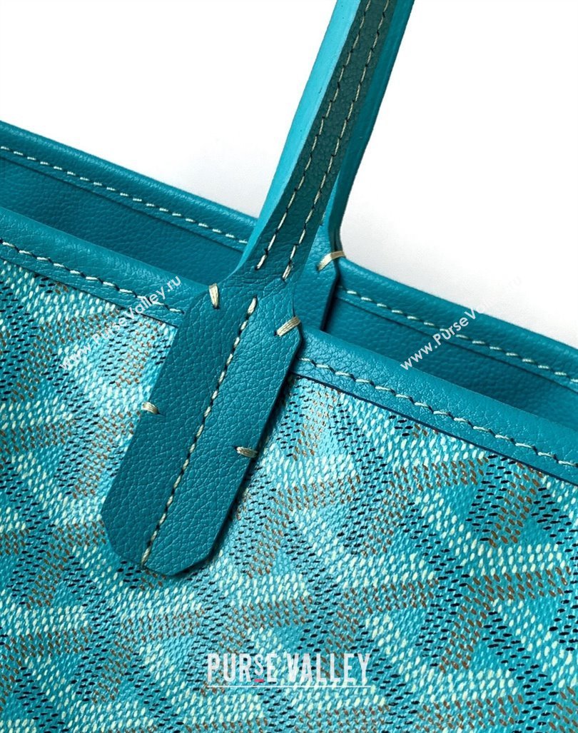 Goyard Anjou PM Seahorse Embroidery Tote Bag Turquoise Blue 2024 8017 (ZHANG-240221012)