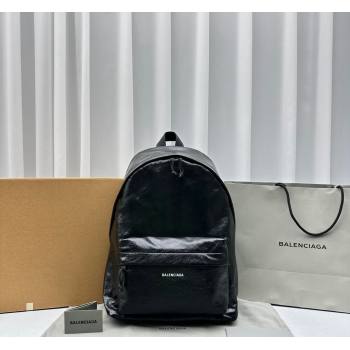 Balenciaga Explorer Backpack Bag in Black Arena Lambskin 2024 92191 (ningm-240221004)