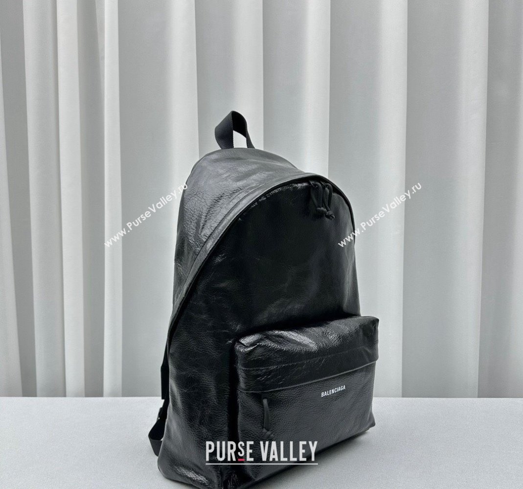 Balenciaga Explorer Backpack Bag in Black Arena Lambskin 2024 92191 (ningm-240221004)