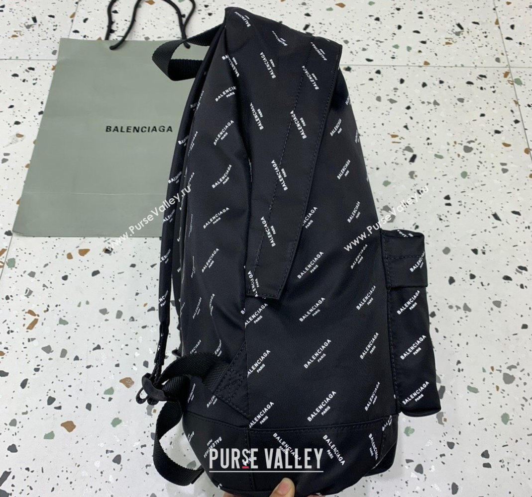 Balenciaga Explorer Fabric Backpack Bag with Logo Allover Black 2024 (JM-240221005)