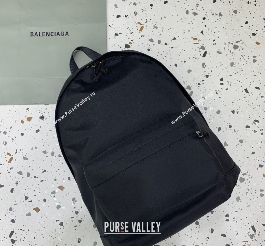 Balenciaga Explorer Fabric Backpack Bag with Signature Black/Silver 2024 (JM-240221006)