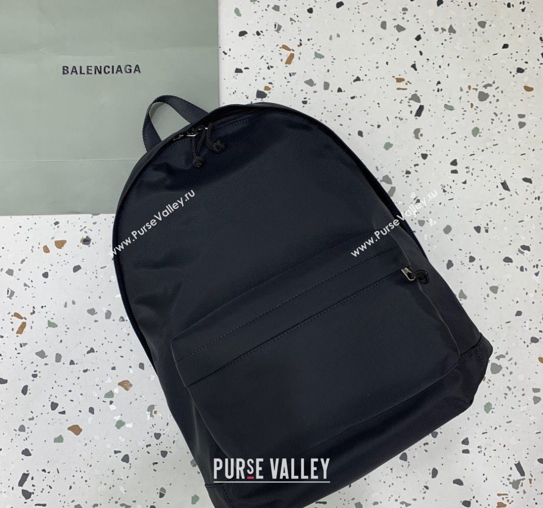 Balenciaga Explorer Fabric Backpack Bag with Signature Black/Silver 2025 (JM-251120150)