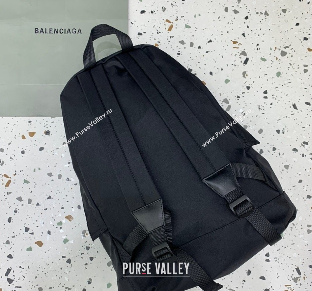 Balenciaga Explorer Fabric Backpack Bag with Signature Black/Silver 2024 (JM-240221006)