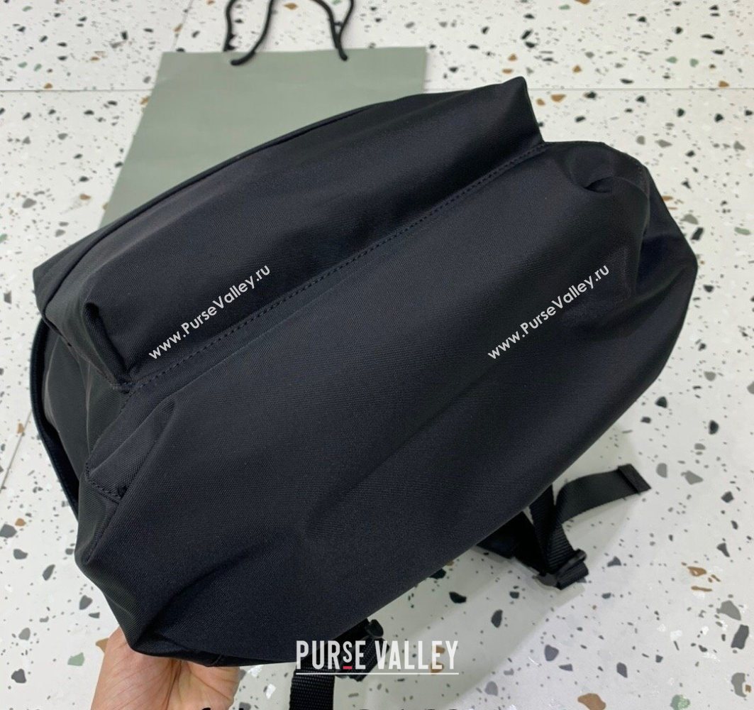 Balenciaga Explorer Fabric Backpack Bag with Signature Black/Silver 2025 (JM-251120150)