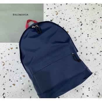 Balenciaga Explorer Fabric Backpack Bag with Signature Navy Blue 2024 (JM-240221007)