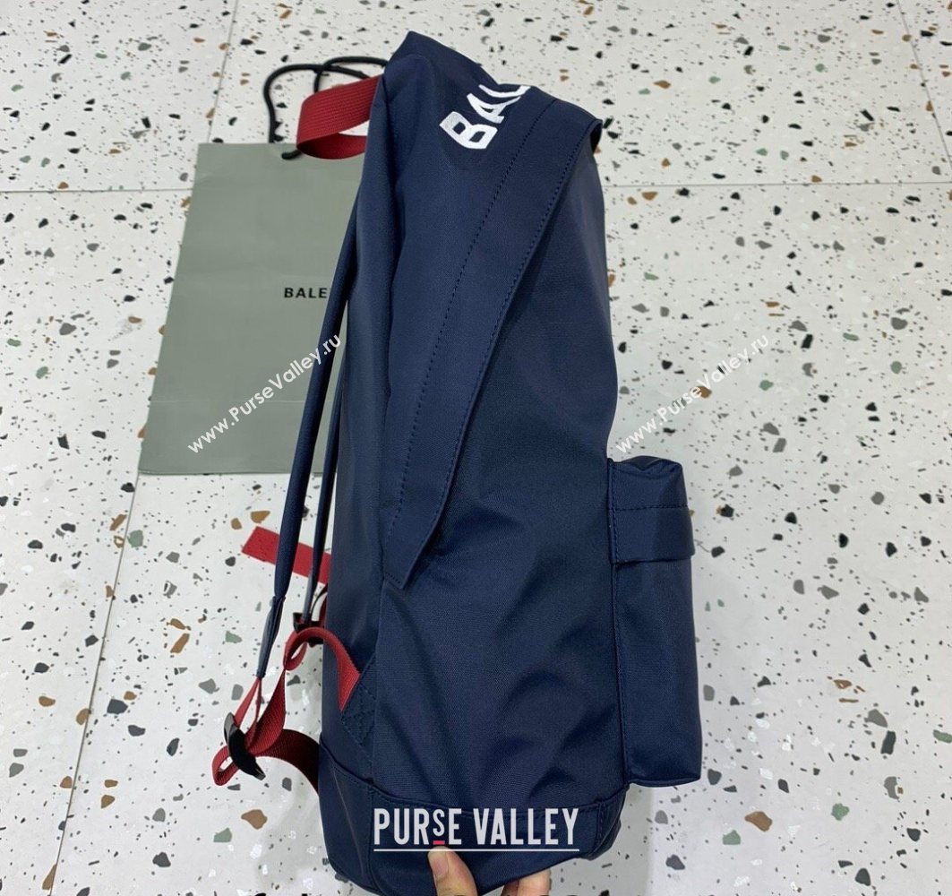 Balenciaga Explorer Fabric Backpack Bag with Signature Navy Blue 2025 (JM-251120151)