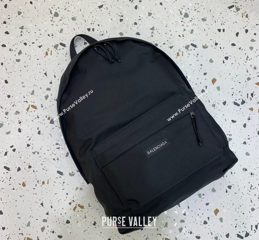 Balenciaga Explorer Fabric Backpack Bag with Logo Patch Black 2024 (JM-240221008)