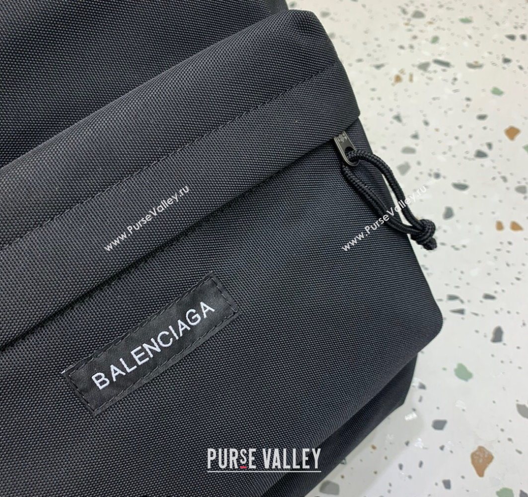 Balenciaga Explorer Fabric Backpack Bag with Logo Patch Black 2025 (JM-251120152)