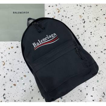 Balenciaga Explorer Fabric Backpack Bag with Striped Logo Black 2024 (JM-240221009)