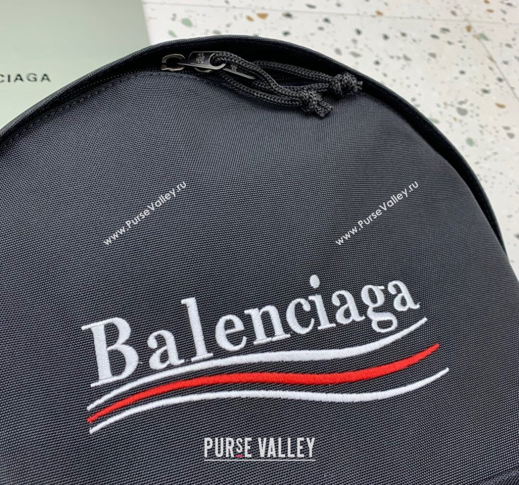 Balenciaga Explorer Fabric Backpack Bag with Striped Logo Black 2024 (JM-240221009)