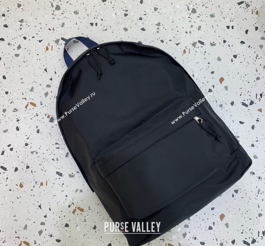 Balenciaga Explorer Fabric Backpack Bag with Signature Black/Blue 2024 (JM-240221010)