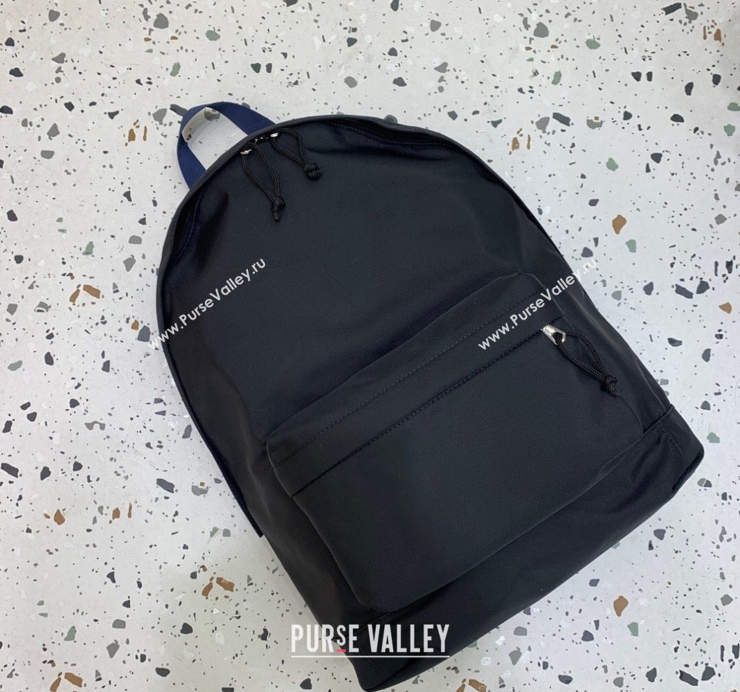Balenciaga Explorer Fabric Backpack Bag with Signature Black/Blue 2025 (JM-251120149)