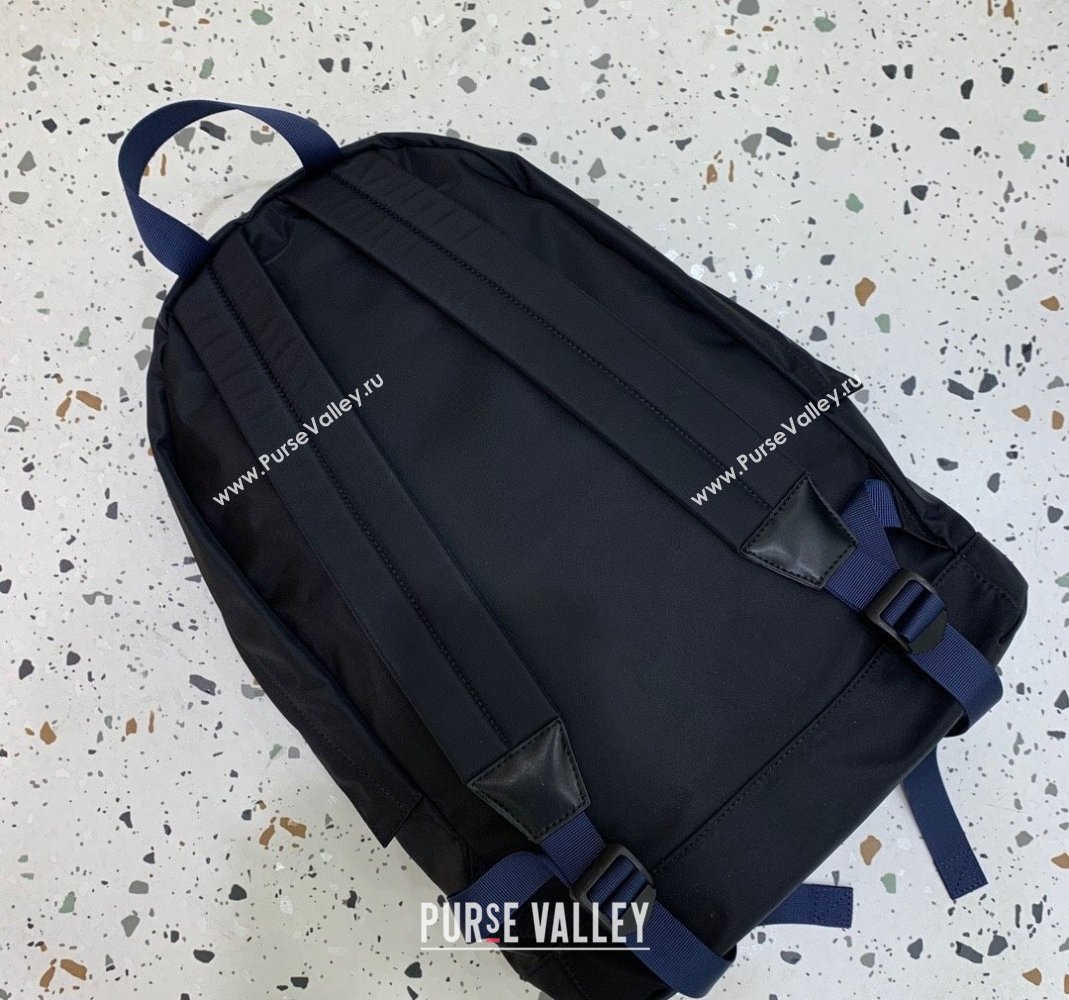 Balenciaga Explorer Fabric Backpack Bag with Signature Black/Blue 2024 (JM-240221010)